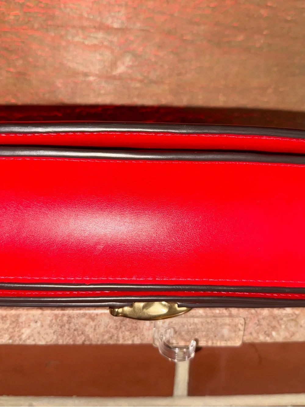 Coach Women's Luxe Refined Calf Leather Bandit Shoulder Bag in Bold Red